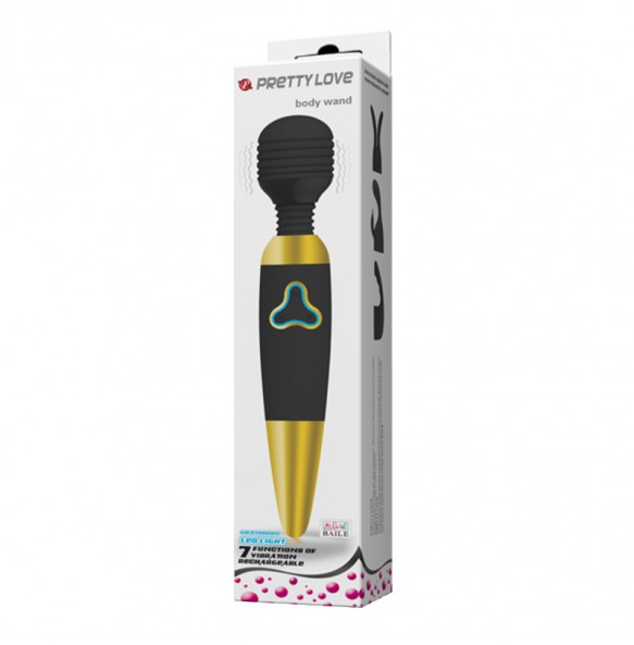 PRETTY LOVE - Vermeer Vibrating Wand Massager (Chargeable - Black Gold)